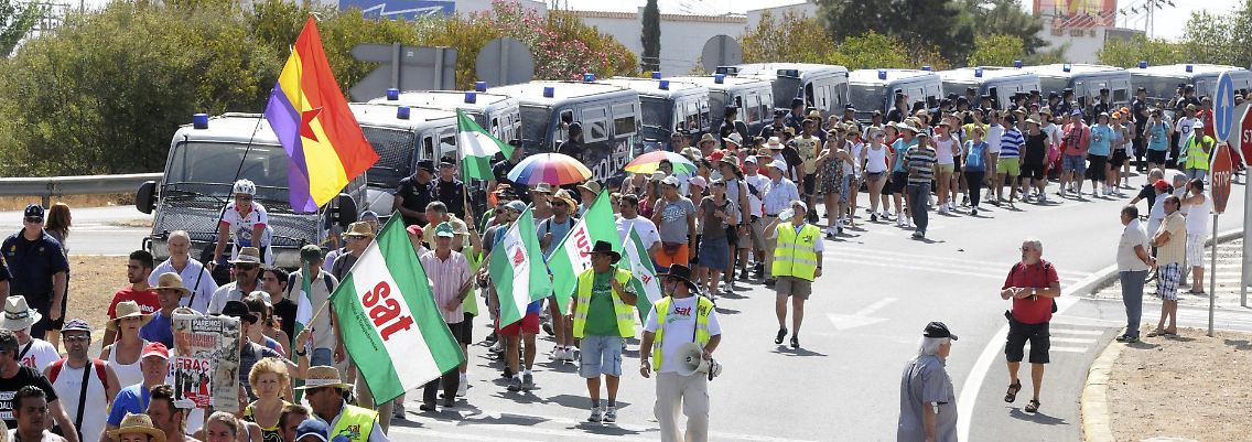 Protest gegen Arbeitsmarktreformen in Sevilla.