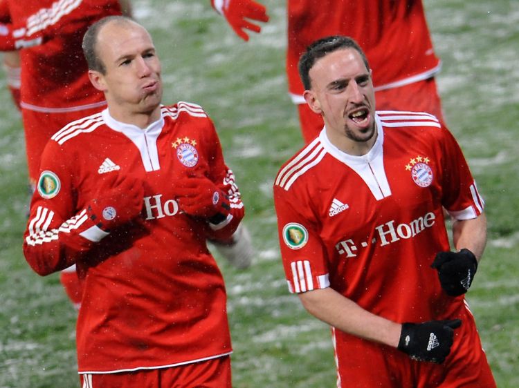In der zweiten Halbzeit drehte Bayerns Dribbel-Duo Franck Ribery und Arjen Robben richtig auf.