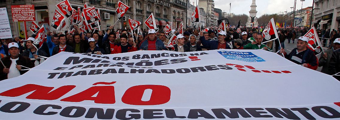 Die Sparbemühungen in Portugal führen im öffentlichen Dienst zu Protesten.