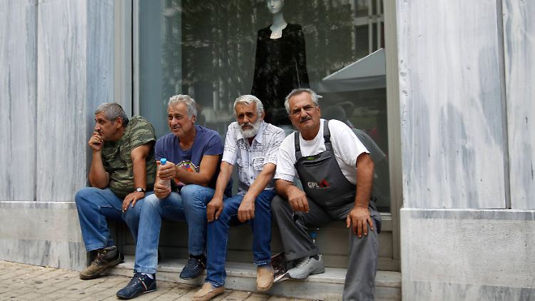 Städtische Arbeiter in Athen. 