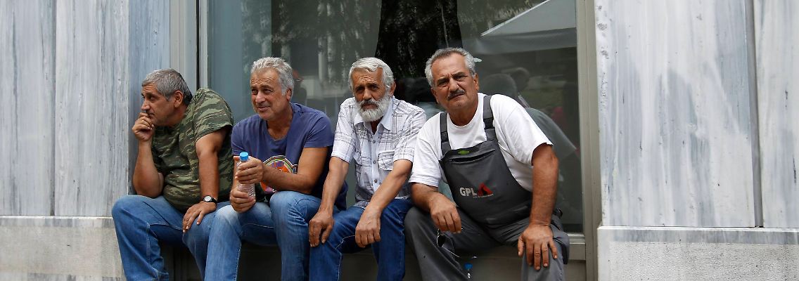 Städtische Arbeiter in Athen.
