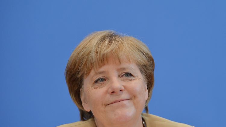 Merkel in der Bundespressekonferenz.