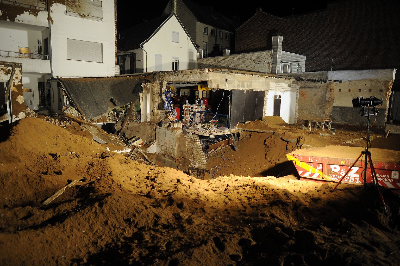 Die Innenstadt von Viersen gleicht einem Trümmerfeld. 