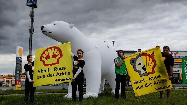 Die Arktis-Pläne von Shell werden von Protesten begleitet. 
