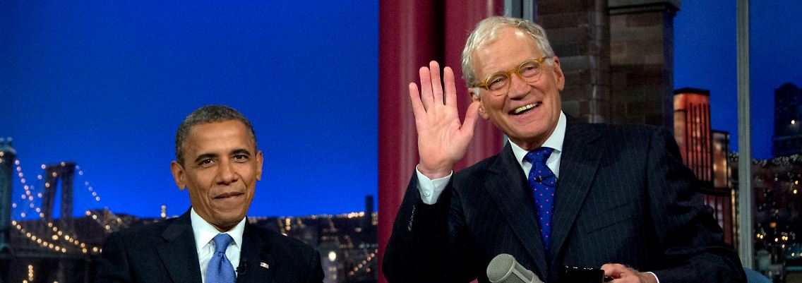 Barack Obama konnte bei seinem Auftritt in der Show von David Letterman glänzen.
