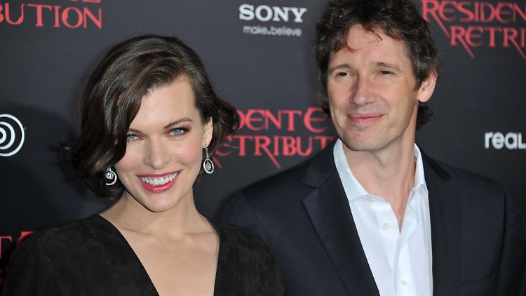 Das Paar nach getaner Arbeit: Milla Jovovich und Paul W.S. Anderson.