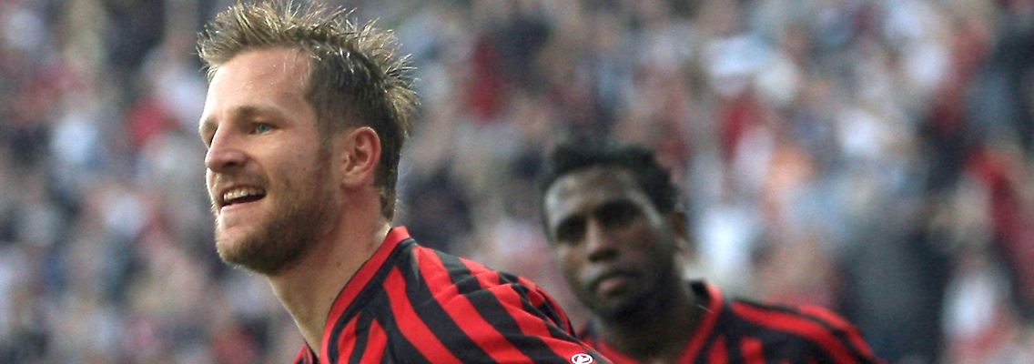 Der dritte Streich: Zuletzt gewann Eintracht Frankfurt gegen den Hamburger SV. Hier freut sich Stefan Aigner über sein Tor zum 3:1.