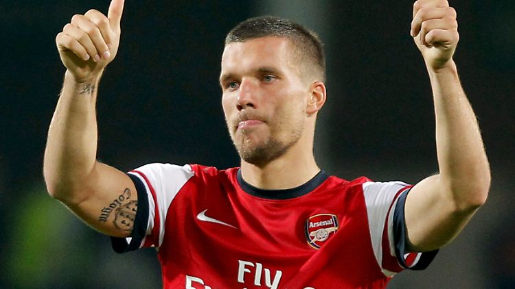 Schon jetzt auch in London sehr beliebt: Lukas Podolski.