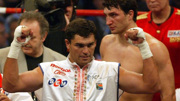 Corrie Sanders nach seinem Sieg gegen Wladimir Klitschko im Jahr 2003.
