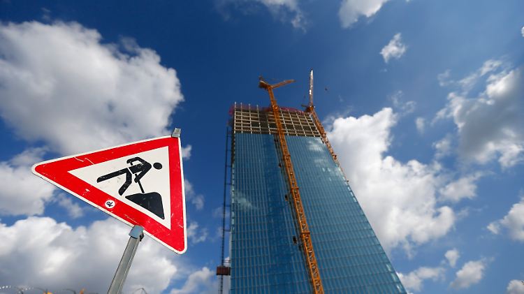 Die Baustelle der neuen EZB-Zentrale in Frankfurt.