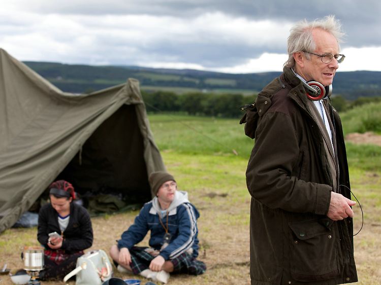 Regisseur Ken Loach und seine Hauptdarsteller bei den Dreharbeiten