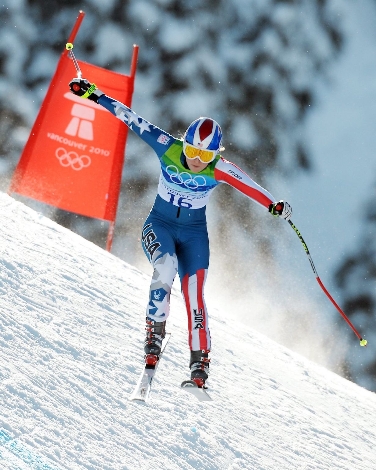 Für Lindsey Vonn war die äußerst anspruchsvolle Abfahrtspiste Franz's Run nicht zu schwer. 