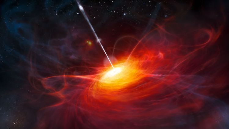 Illustration eines Quasar.