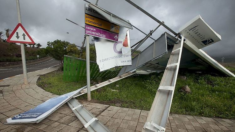 Zerstörungen in Santa Cruz de Tenerife.