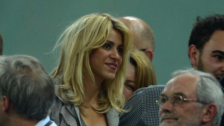 Shakira im Stadion beim Spiel Kroatien - Spanien am 18. Juni in Danzig.
