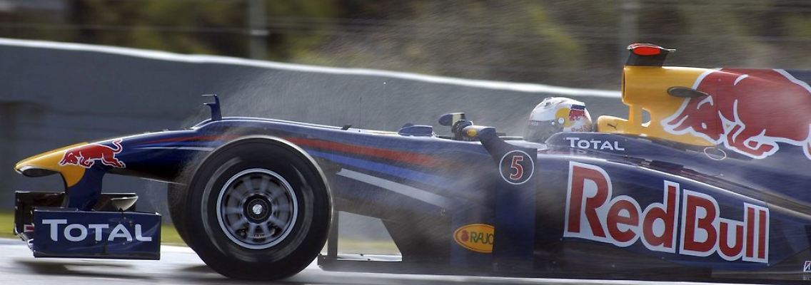 Nasses Training: Sebastian Vettel.