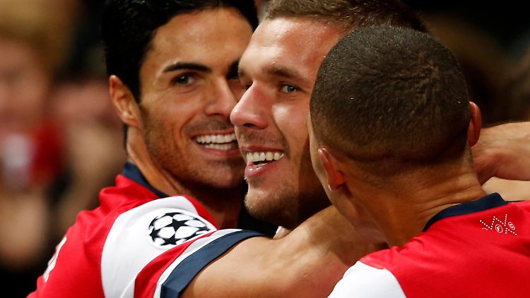 Es könnte nicht besser laufen: Lukas Podolski ist der neue Liebling der Arsenal-Fans.