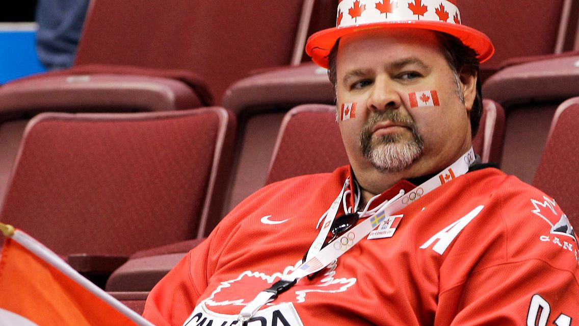 Das gibt's doch nicht: Kanadas Eishockeyspieler unterliegen den USA.