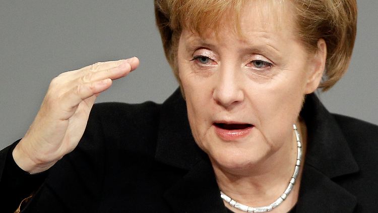 Bundeskanzlerin Merkel bleibt zurückhaltenden, ein baldiges Ende der Finanzkrise betreffend.