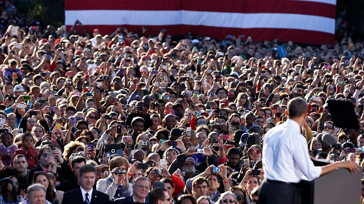 Obama spricht vor der Ohio State University in Columbus.
