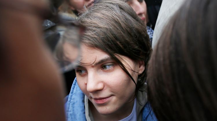 Ungebrochen: Jekaterina Samuzewitsch nach ihrer Freilassung.