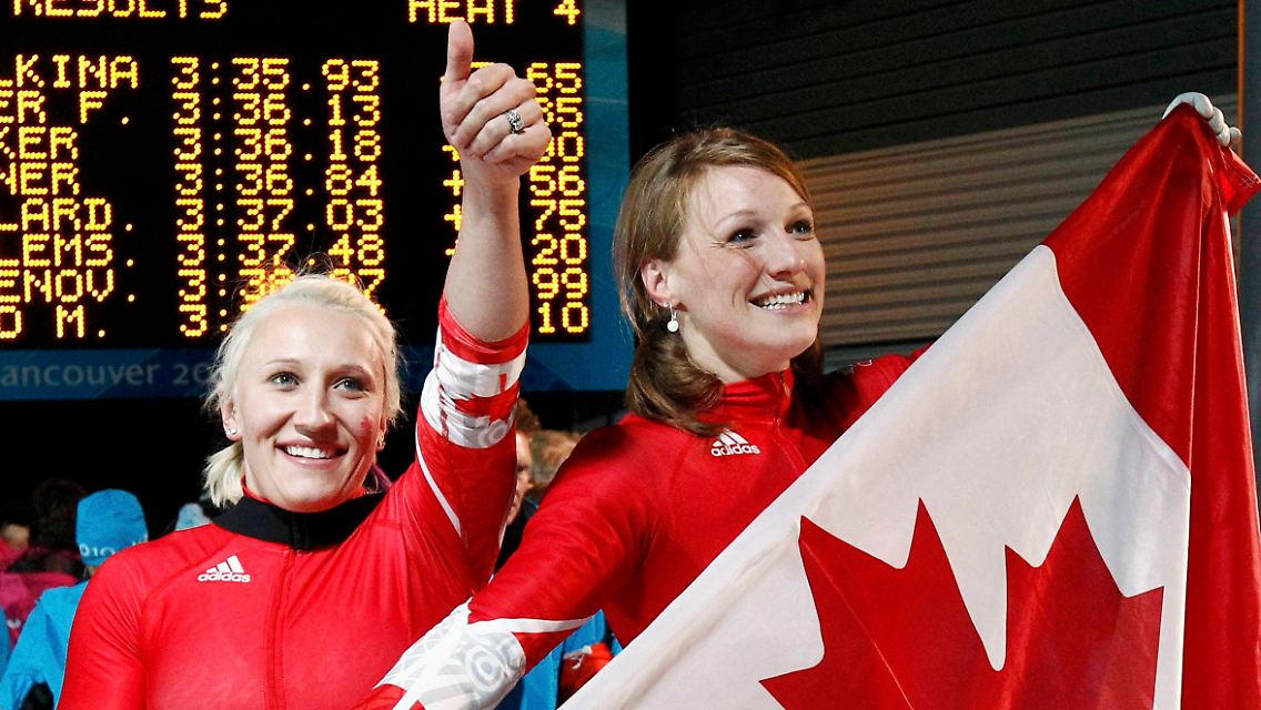 Heimsiegerinnen: Kaillie Humphries/Heather Moyse.