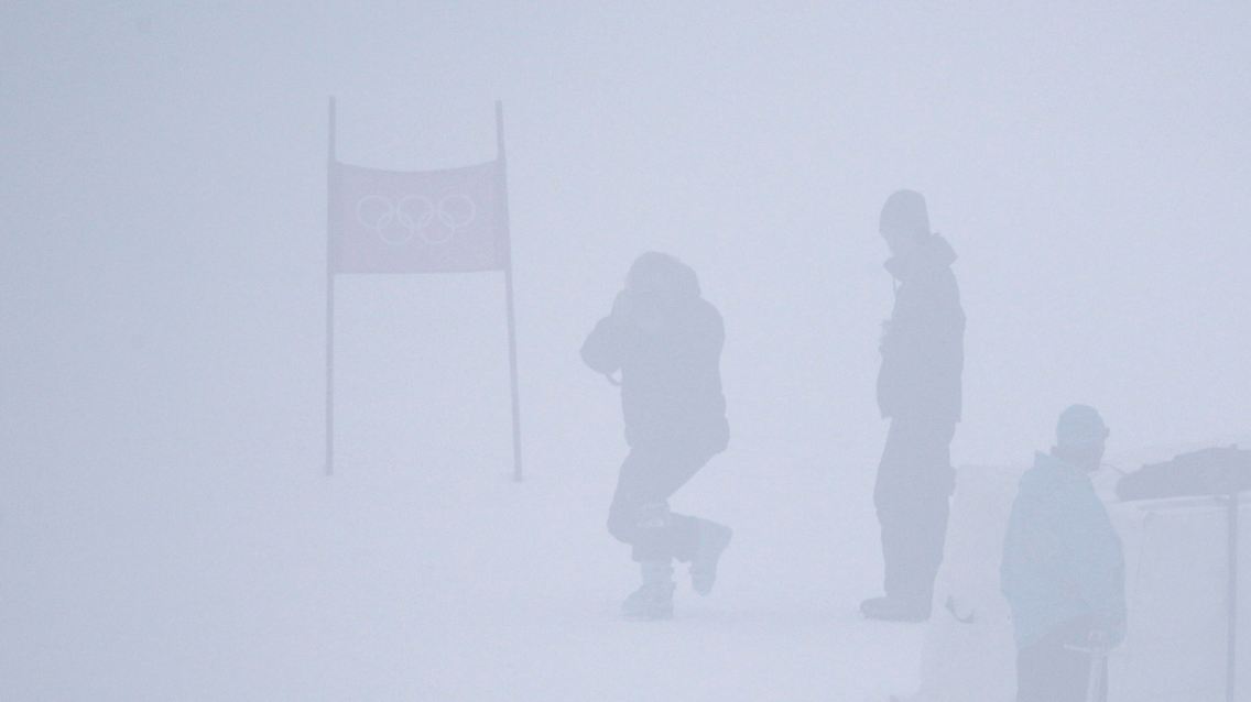 Nebel verhinderte den zweiten Lauf im Riesenslalom. Eventuell bleibt der Wettbewerb ohne Sieger.
