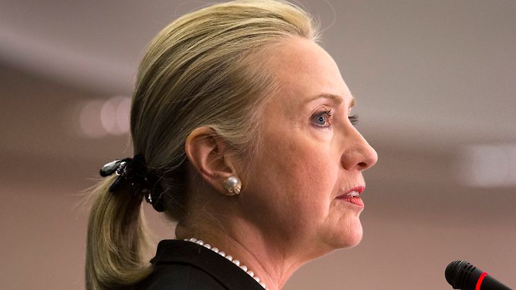 Wahlkampf auch im fernen Peru: Hillary Clinton.