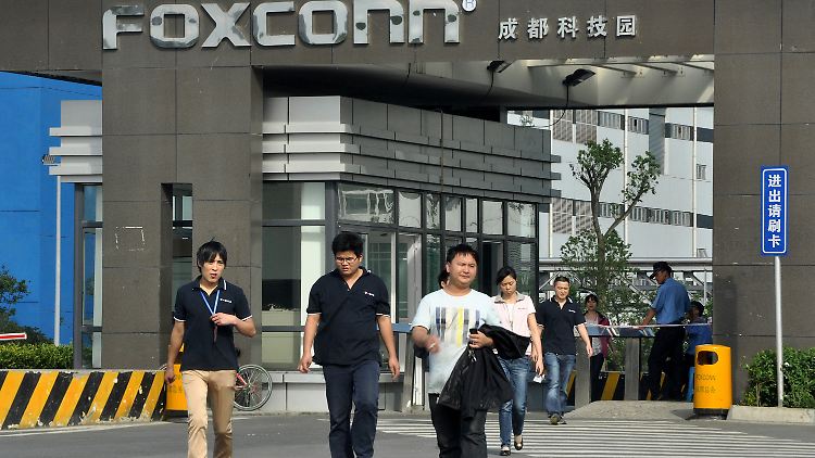 Foxconn beschäftigt in China 1,2 Millionen Menschen.