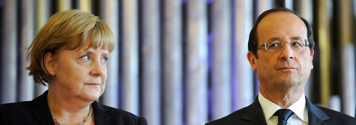 Bundeskanzlerin Angela Merkel und Frankreichs Präsident Francois Hollande.