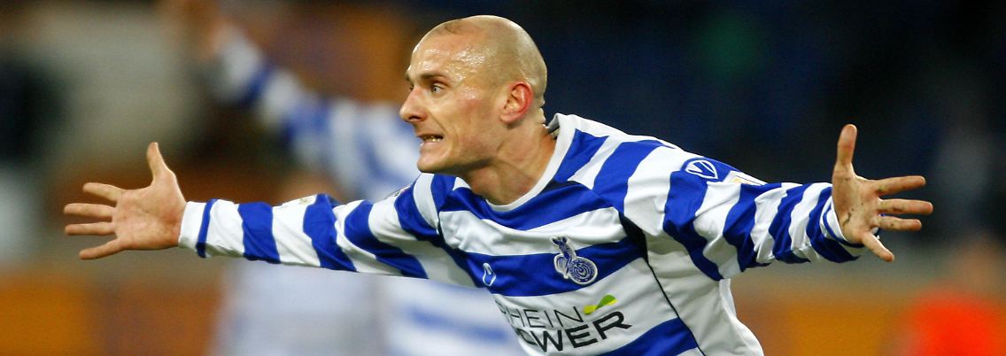 Jubel im Wedaustadion: Duisburgs Srdjan Baljak.