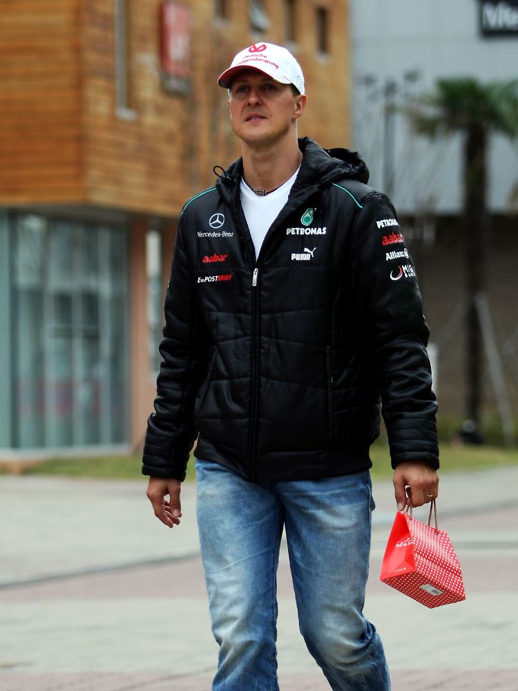 Zu Fuß nicht so glücklich: Michael Schumacher.