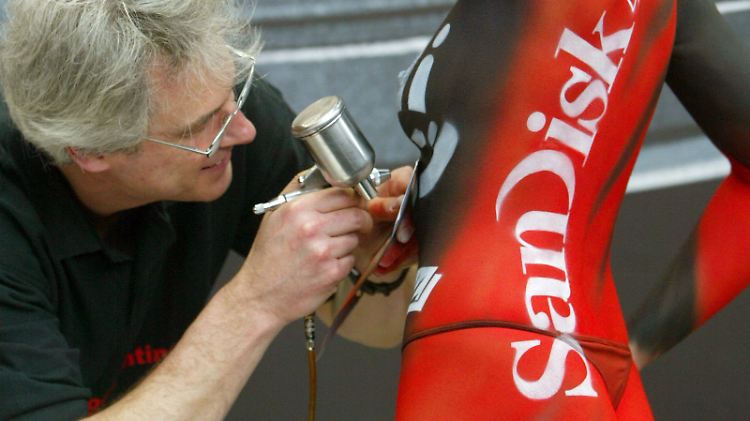 Sandisk-Werbeaktion auf der Cebit: Die Zielgruppe ist klar umrissen (Archivbild).