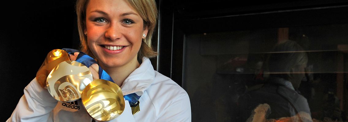 Hoch dekoriert: Magdalena Neuner.