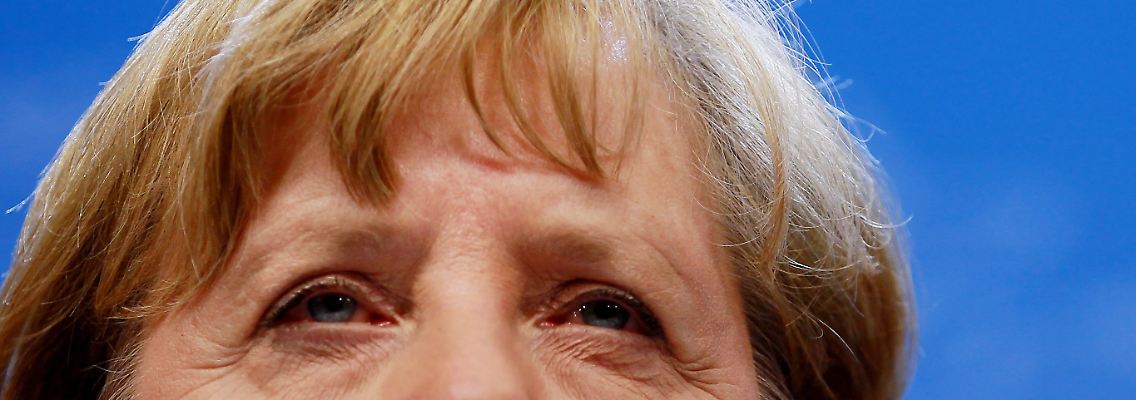 Merkel in der Nacht am Ende des ersten Gipfeltages.
