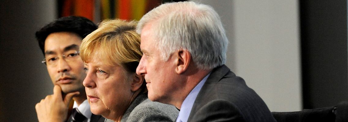 Die Drei von der zerstrittenen Koalition.