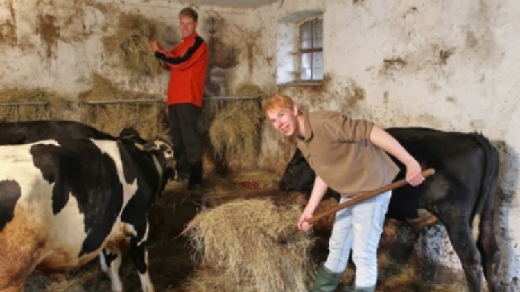 Denny (l.) ist ein echter Kerl und will aus Timo auch noch einen machen.