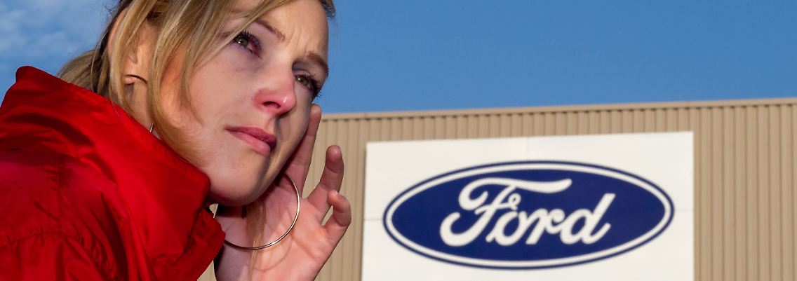 Trauer und Entsetzen bei den Ford-Mitarbeitern in Genk.