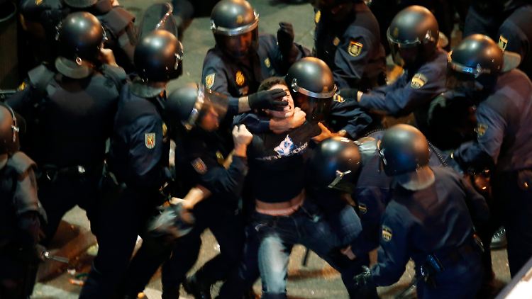 Polizeieinsatz in Madrid