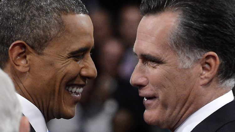 Bei einem Patt würde Romney (r.) Präsident, Obamas Zeit wäre vorbei.