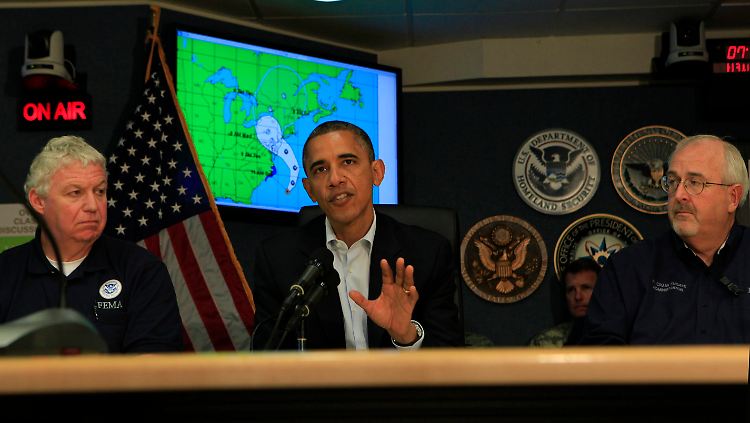 Obama warnt die Bewohner der Ostküste vor den Folgen des Hurrikans.