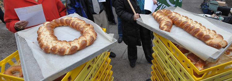 Wer isst die Daten? Proteste vor dem Karlsruher Urteil zur Vorratsdatenspeicherung.