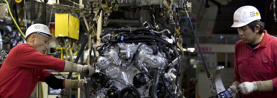 Motorenproduktion bei Nissan.