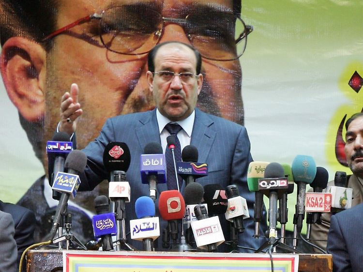 Nuri al-Maliki wirbt vor allem um die Stimmen der Schiiten und versucht, sich als "Law and Order"-Mann zu profilieren.