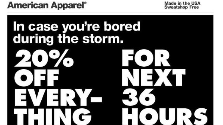 Stein des Anstoßes: das Angebot der Bekleidungsfirma American Apparel.