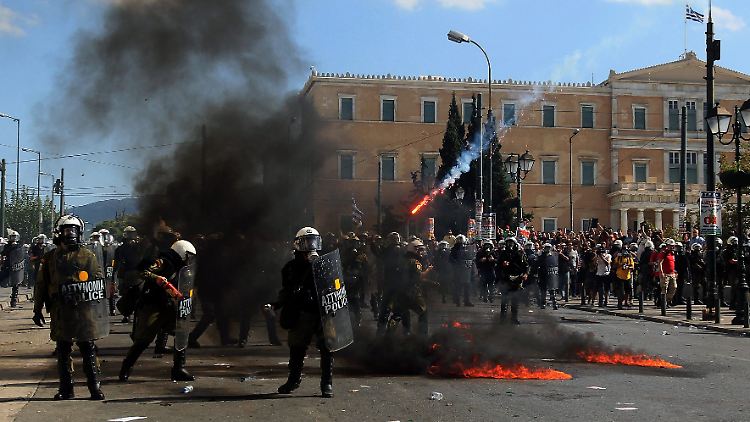 Griechenland im Jahr 2012: Auseinandersetzung am Rande einer der unzähligen Demonstrationen.
