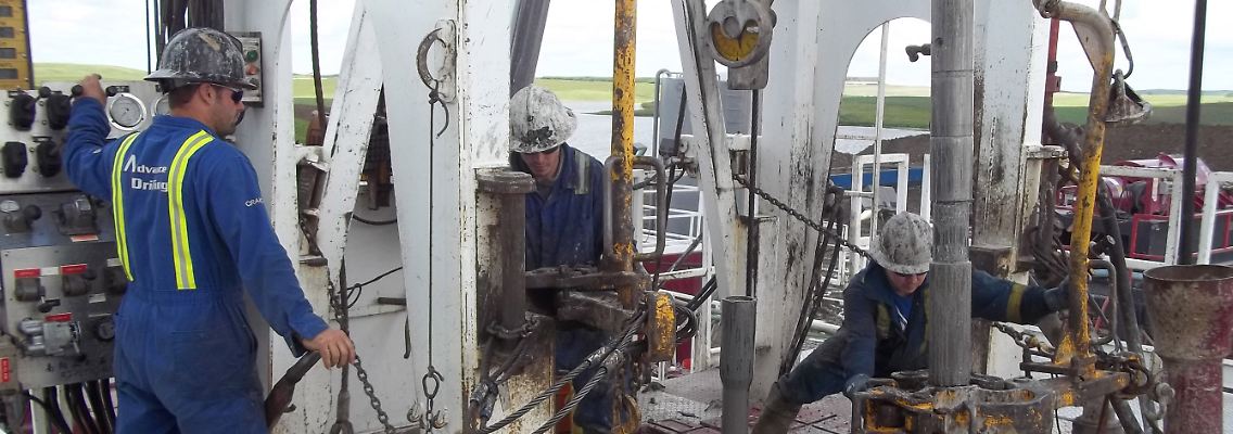 Im Auftrag von Exxon: Ein Bohrteam bei der Arbeit.