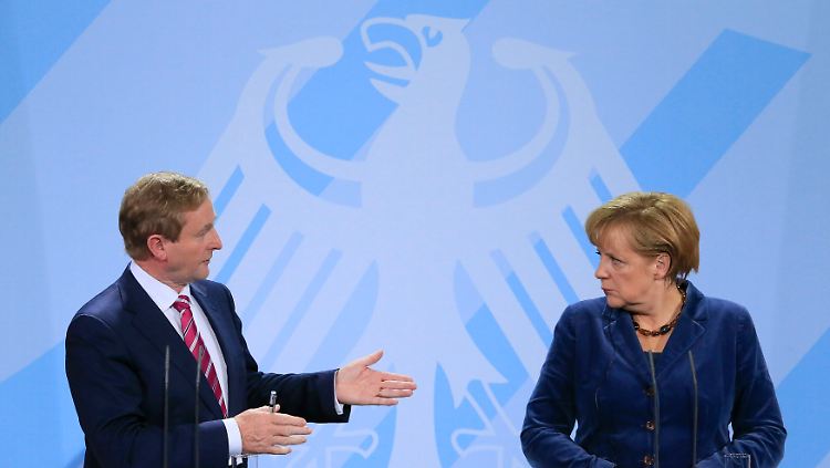 Premier Enda Kenny und die Kanzlerin: "Die Kanzlerin hat bestätigt, dass Irland dabei besonders behandelt werden sollte."