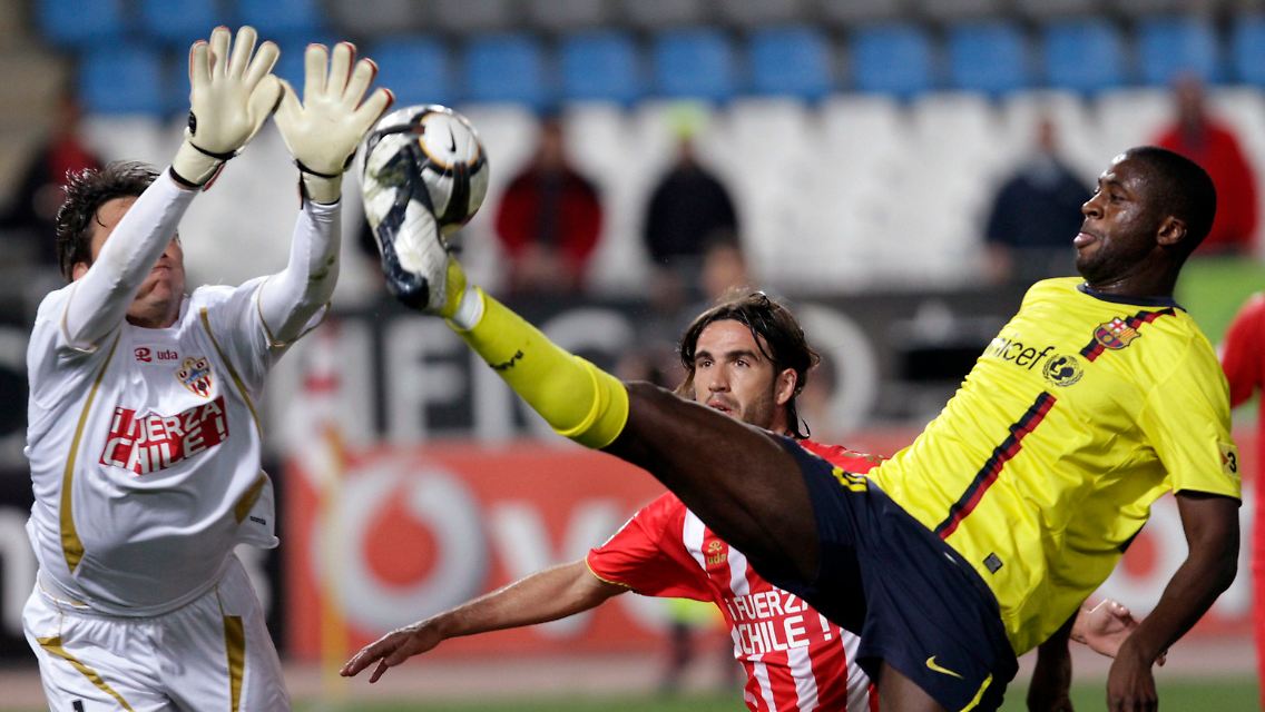 Barcelona tat sich gegen Almería schwer.