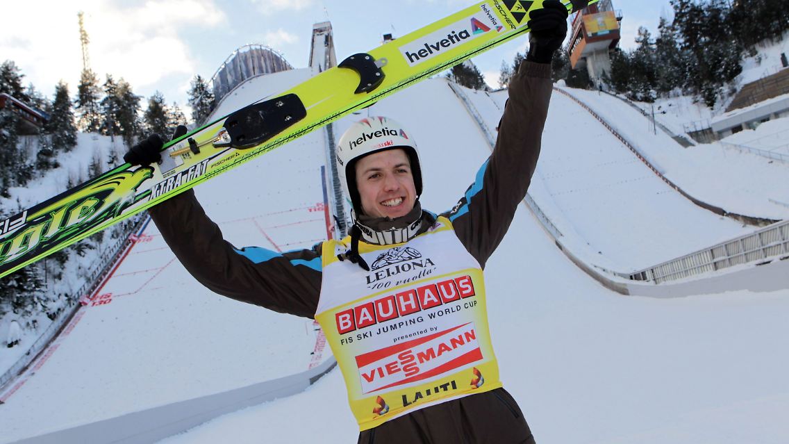 Skisprung-Seriensieger: Simon Ammann, Schweizer.